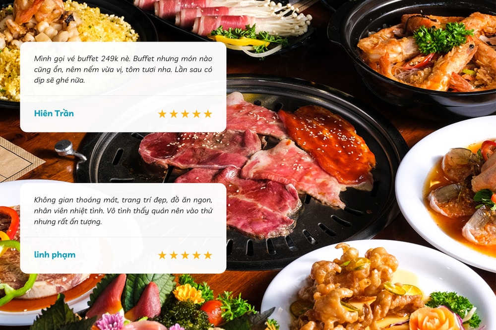 Quán chuyên phục vụ buffet BBQ với giá vé chỉ từ 299.000 VND, khẩu vị ngon, nhân viên nhiệt tình